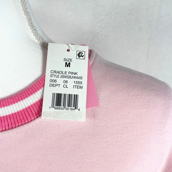 Sanrio Hello Kitty Sweatshirt Sweater Womens Sz M Pink Colorblock Soft Fleece - Picture 3 of 5